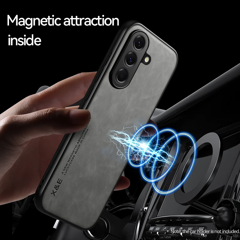 Luxury PU Leather Magnetic Car Case - Leather Protective Cover