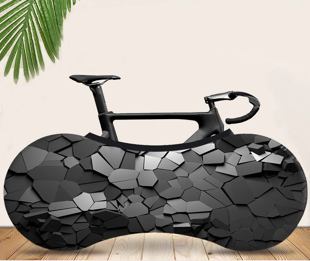 

Geometric Series Printing Bicycle Cover Wheel Cover Stretch Dustproof Colorful Mountain Milk Silk Fabric Bike Jacket Dust Cover