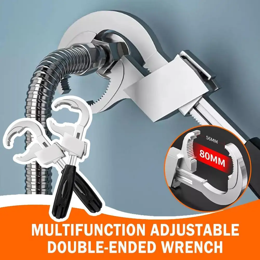 

Multipurpose Sink Wrench Adjustable Range 56-80 Mm Arc Toothed Bathroom Plumbing Installation Tools
