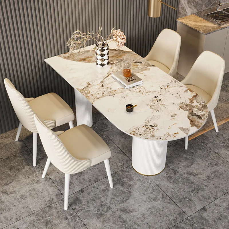 Marble Luxury Dining Table Modern Nordic Designer Lounge Designer Corner Dining Table Reception Center Muebles Home Furniture