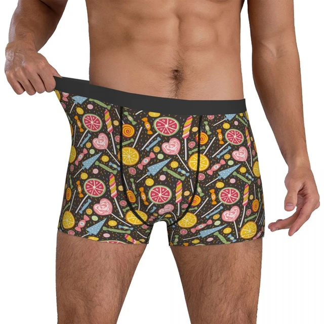 Candy Sweets Underwear Yummy Cute Print Males Boxer Brief Plain