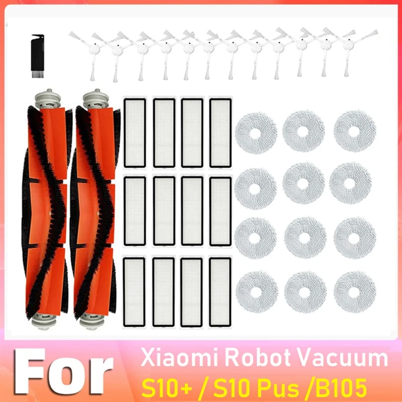 

Main Side Brush Mop Cloths Hepa Filter Replacemnet Accessories As Shown For Xiaomi S10+/S10 Plus/B105 Robot Vacuum Cleaner