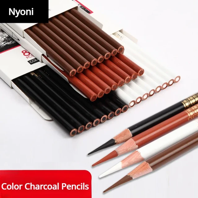 NYONI Professional Colour Charcoal Pencils Drawing Set 8PCS Skin Tone  Colored Pencils for Sketching, Shading, Coloring Blending - AliExpress