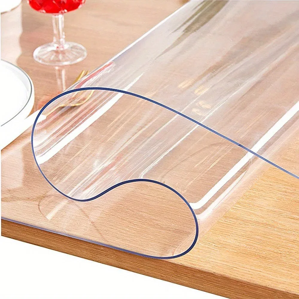 Rectangle Clear Desk Mat, Waterproof & Easy Cleaning for Office Dresser Night Stand Clear Table Protector 4