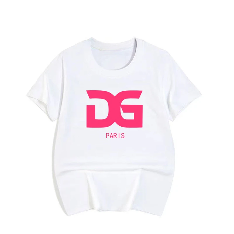 thumbnail image 1 of Camiseta de algodón para niños, camiseta de moda con estampado de letras para niñas y niños, camisetas de manga corta con cuello redondo para bebés, ropa para niños, 1 of 5