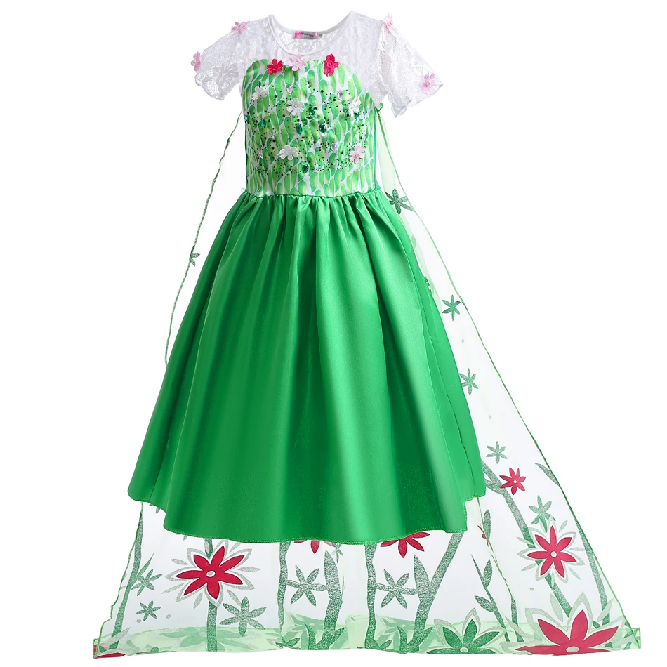 Vestido Verde Roupa Anna Frozen Fever Fantasia Elsa Vestido Anna
