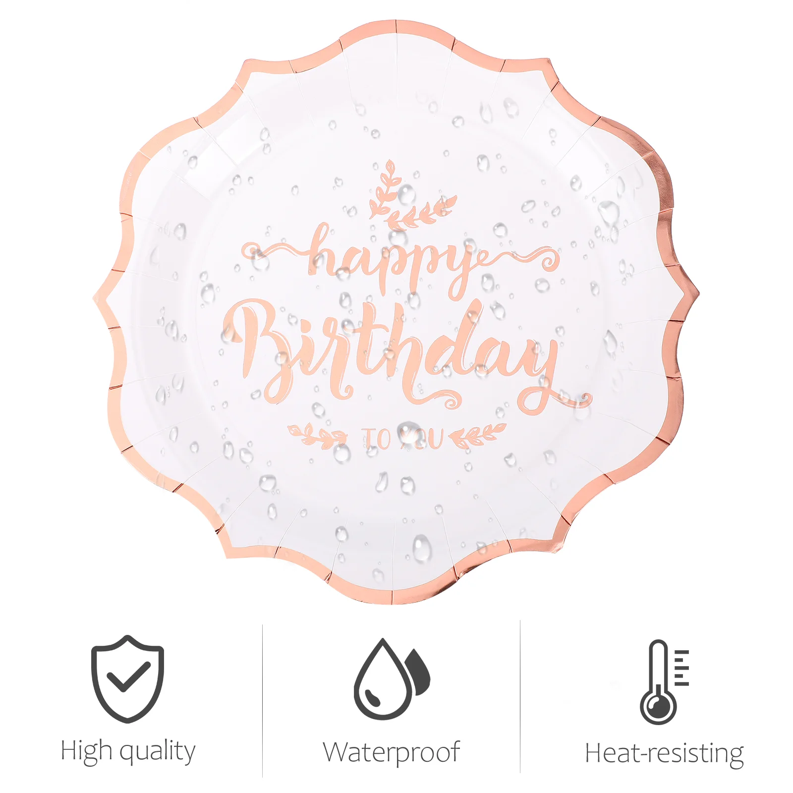 8 Pcs Cupcake Tray Birthday Party Paper Plates Hotel Bronzing White Trays Dinner