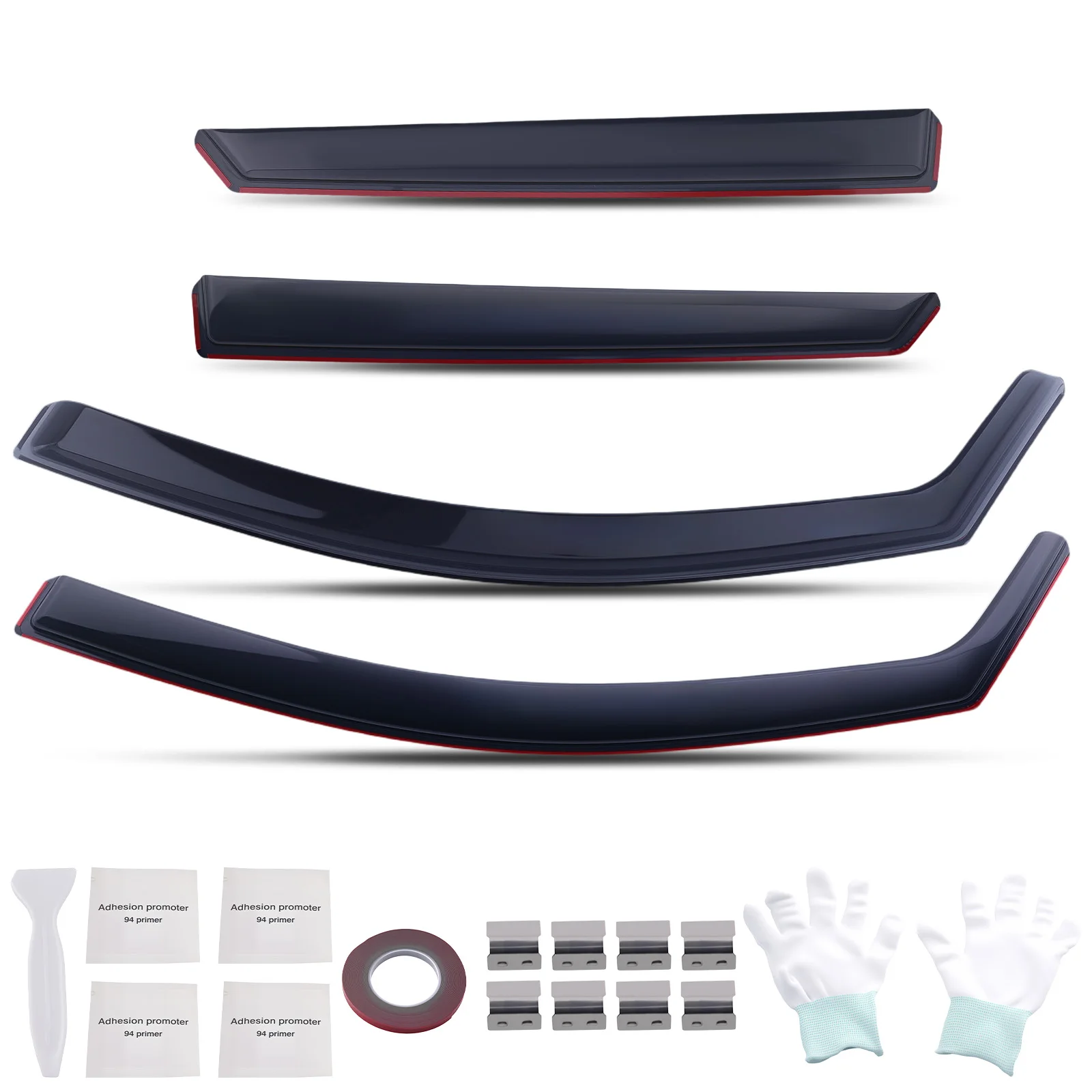 Front + Rear Wind Deflectors for Peugeot 3008 MK2 2017-2023 Rain Guards