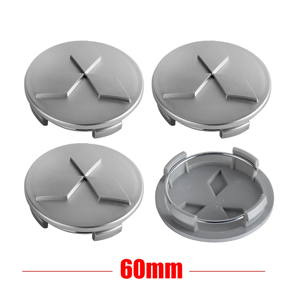 60MM 자동차 휠 허브 캡 자동차 엠블럼 타이어 센터 커버 액세서리 미쓰비시 9 랠리아트 X EX ASX L200 콜트 아웃랜더 파제로용