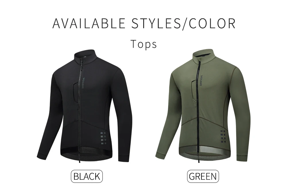 WOSAWE Winter-Thermo-Radtrikot, winddicht, zum Aufwärmen, für Rennrad, MTB, Fahrrad, langes Trikot, Herren-Radsport-Shirt – Detail 12