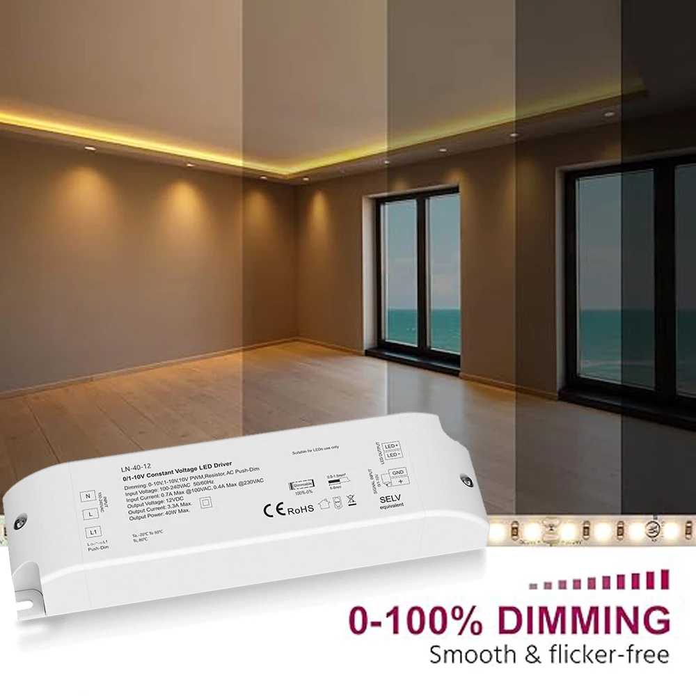 Dimmable LED Driver 75W 40W AC 100V-240V to DC 12V 24V Transformer 0-10V 1-10V 10V PWM Push-Dim Dimming for Indoor LED Lighting replace ksc 35s rapid charger compatible for kenwood tk 3400 tk 2200lp tk 2300vp tk2400 tk 3200l tk 3302uk 100v 240v dropship