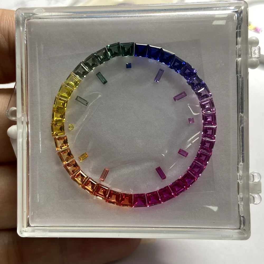 Meisidian Lab Rainbow Sapphire Ditona watch modified Bezel