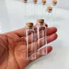50 PCS 100 PCS 11x22x60mm 12ml Glass Bottles Cork Stopper Transparent Mini Jars DIY Crafts Home Decor Tiny Storage Gift Bottles 1