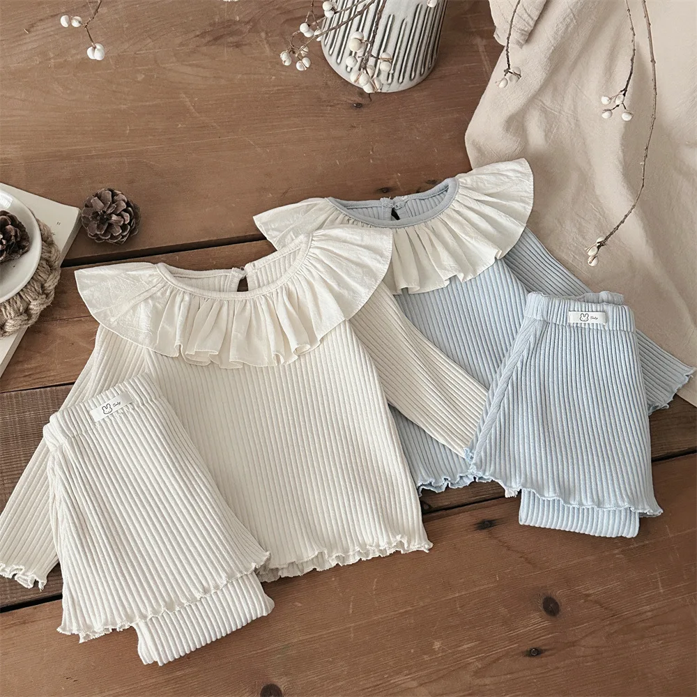 Girls Casual Long Sleeve Top and Skirt Pants