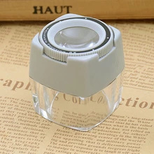  Portable Magnification 8X Cylinder Pocket Jewel Magnifier Stand Jewelry Helping Hand Magnifying Glass Table Top Stand Loupe 