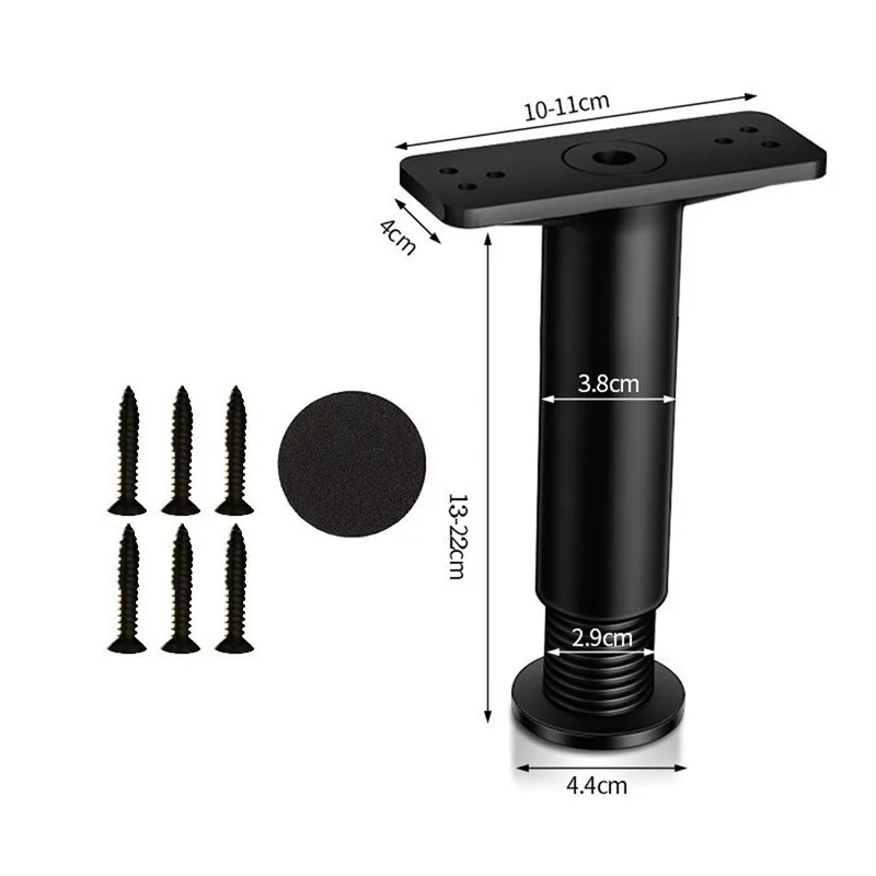 Telescopic Adjustable Bed Beam Support Foot Reinforced Plastic Furniture Leg Sofa Leg Bed Bottom Load Bearing Bracket