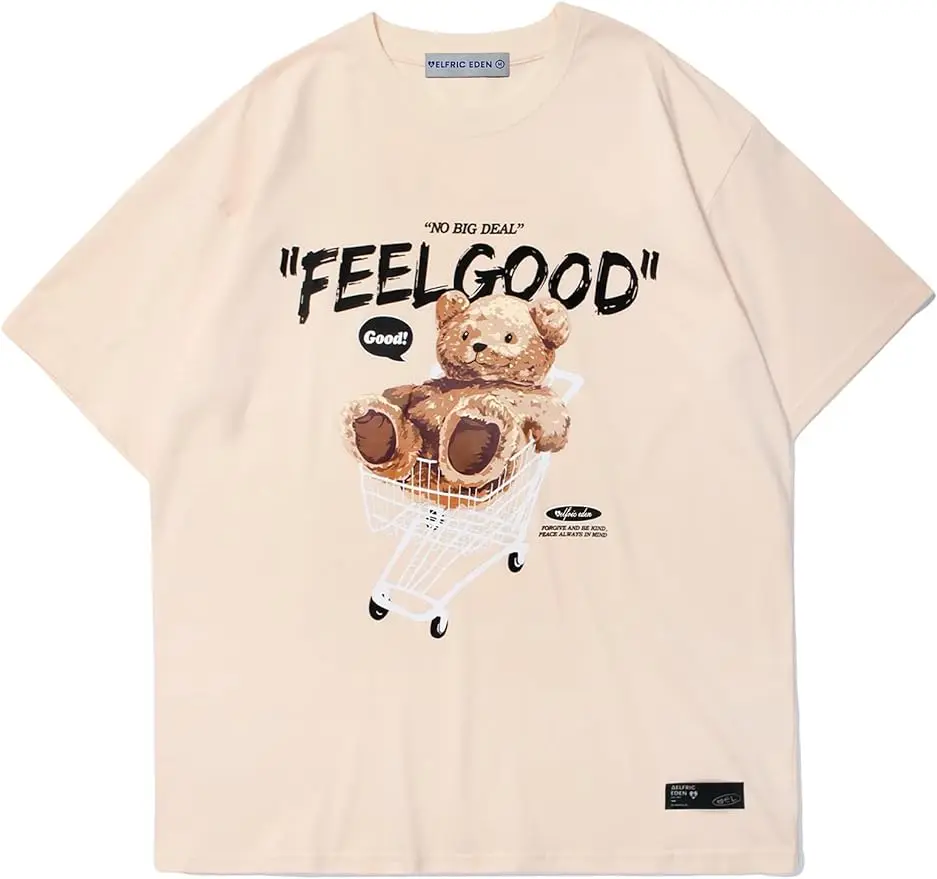 

Aelfric Eden Oversized Graphic Tees Men Streetwear Casual Summer Tops Unisex T-Shirt