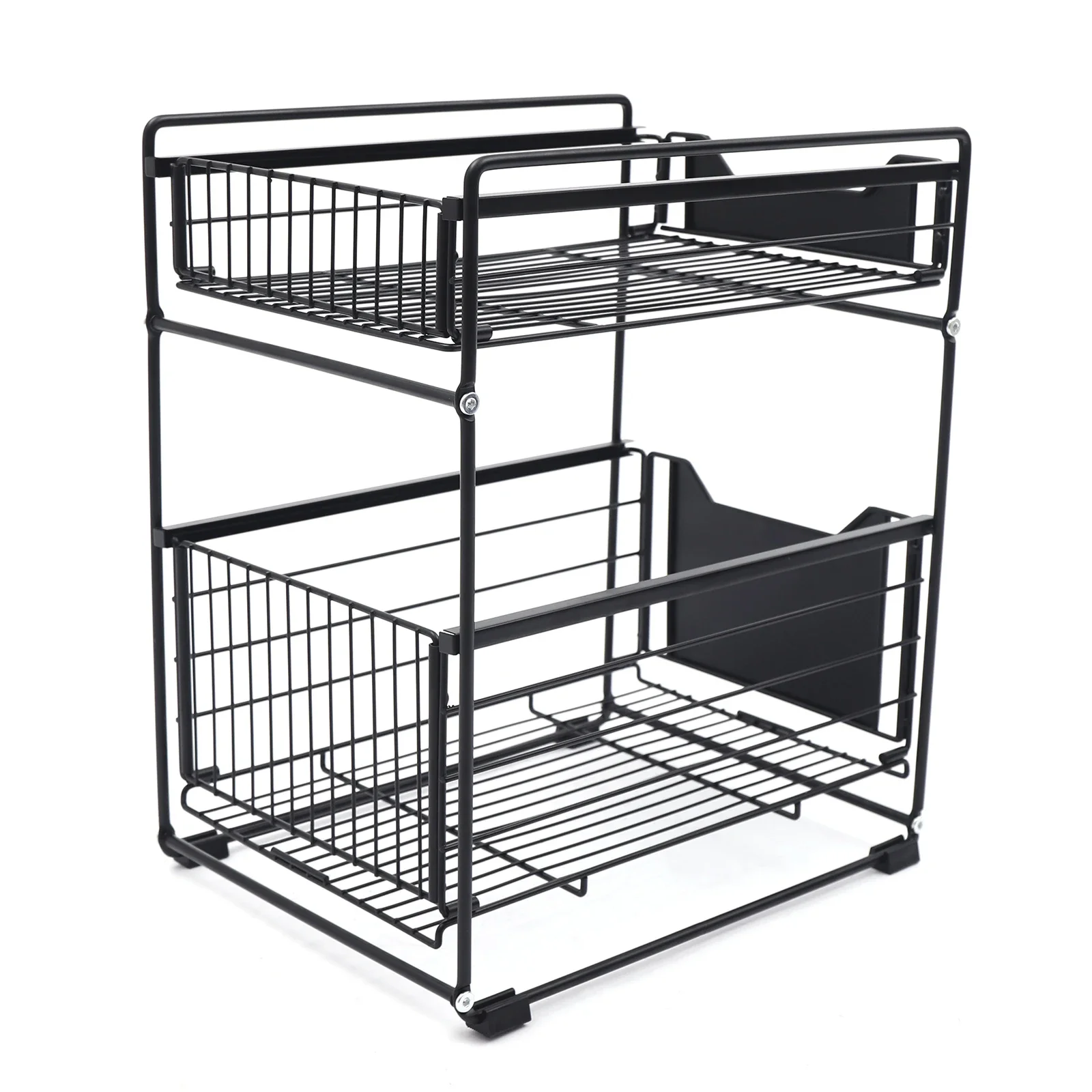 Ausziehbares 2-Korb-Schubladen unter dem Schrank, Regal, Küchenregal, Schubladen-Organizer für Schlafzimmer, Badezimmer, Küchenutensilien usw – Detail 2