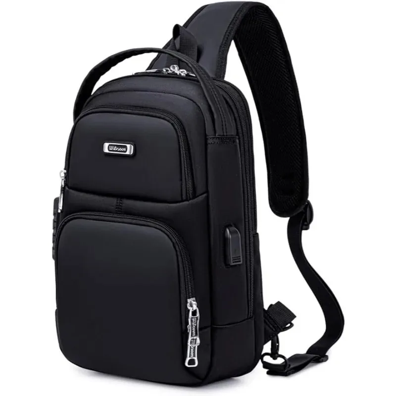 Geestock Anti-Theft Sling Bag, Crossbody Chest Bag Daypack for Men&Women, Casual One Shoulder Backpack