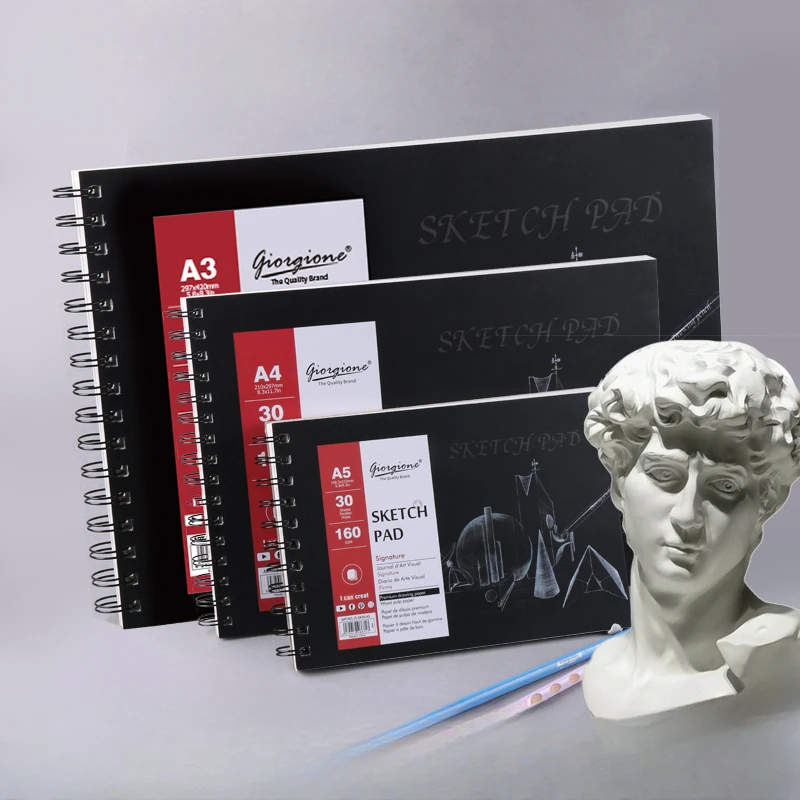 

Скетчбук A3/A4/A5 в рулоне, 30 пустых внутренних страниц, профессиональная цветная книга для рисования со свинцом, портативная книга для рисования