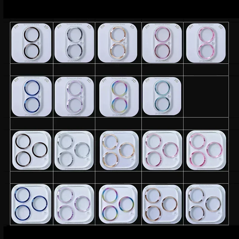 Premium Camera Lens Protector with Metal Ring and Tempered Glass - Full Coverage Lens Shield