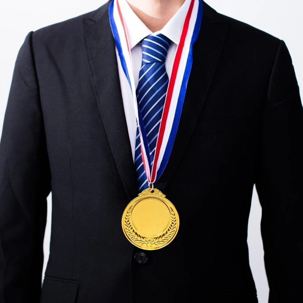 5.2cm Gold/Silver/Bronze Medal Award Medals Neck Ribbon Medal Child Lot Game Medals Sports Competition Winner Souvenir award medals