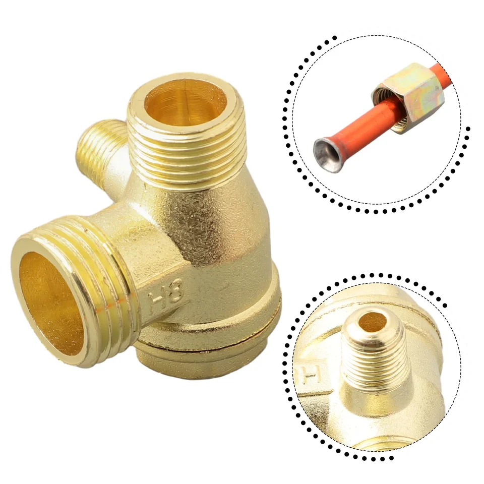 Clapet Anti-retour Compresseur Air Laiton - 3 Ports Filetés Mâles (20x16x10mm), Remplacement Haute Performance