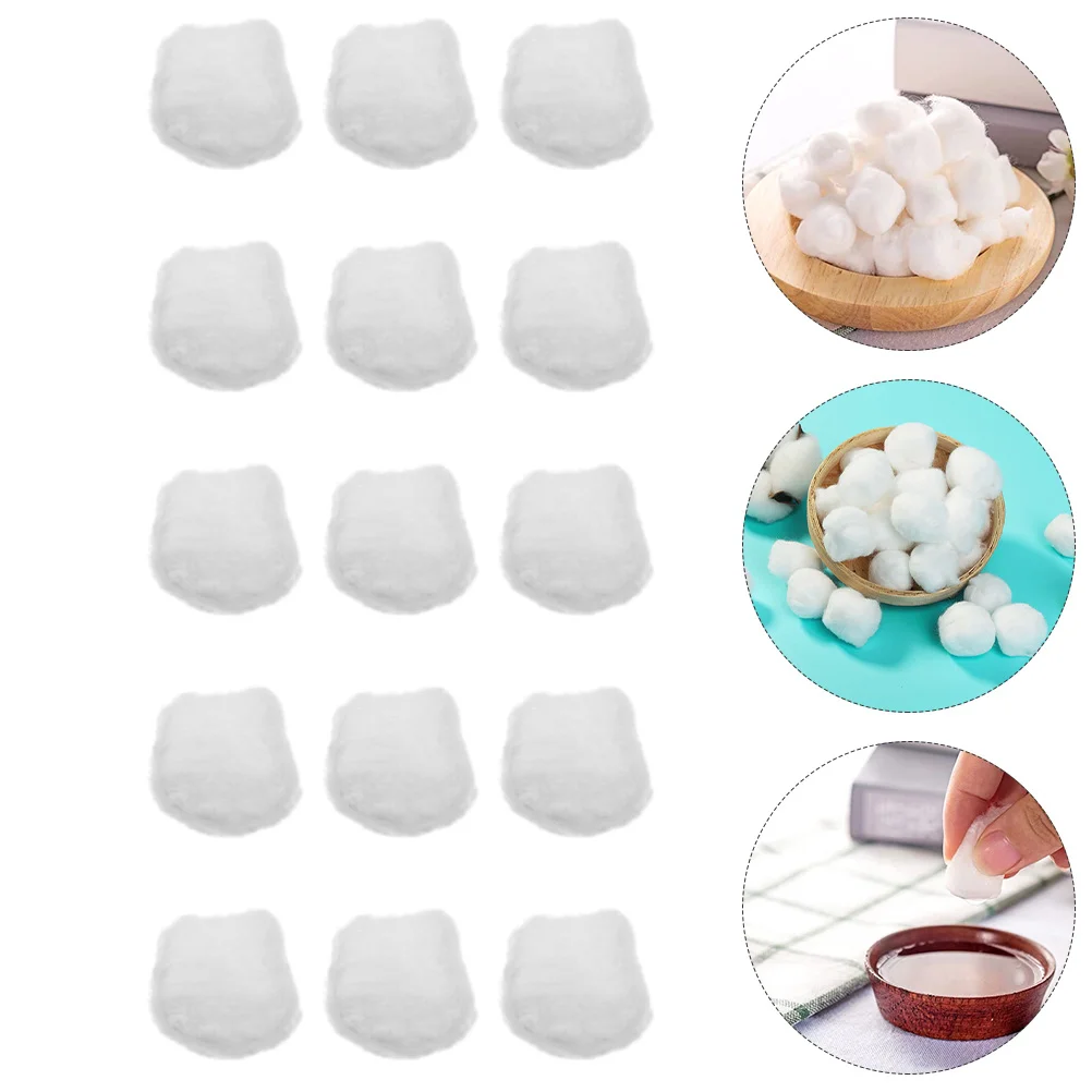 1000 Pcs Absorbent Cotton Balls Laboratory Supplies Sterilized Alcohol Household 5