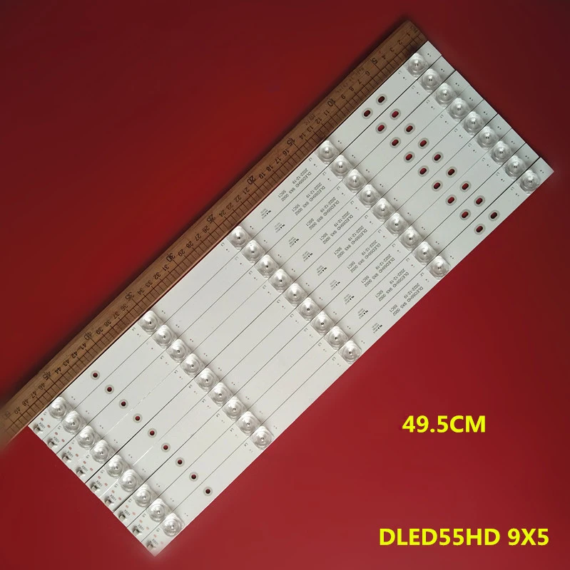 

5 светодиодов, 9 шт., зеркальная подсветка DLED55HD, 9x5, 0002 Φ, 303KJ550049A, 495 мм для JVC