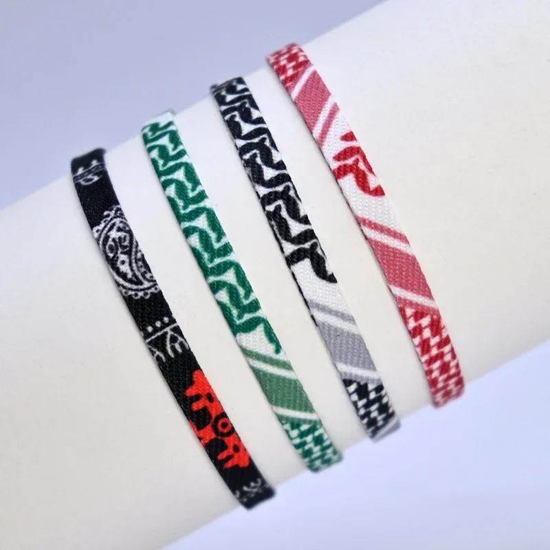 4 Colors Palestinian Keffiyeh Bracelet for Women Men Handmade Adjustable Woven Fabric Bracelets Jewelry Gift for Men Women - Image 6