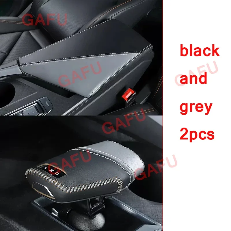 

For Changan UNIV UNI-V 2020-2022 Car Leather Suede Gear Shift Knob Cover Armrest Box Interior Protective Pad Accessories