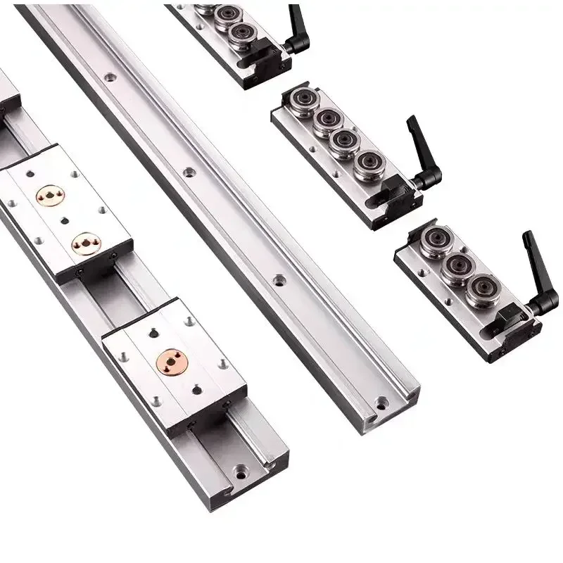 Silver Built-In Dual-Axis Linear Guide Woodworking Roller Slide