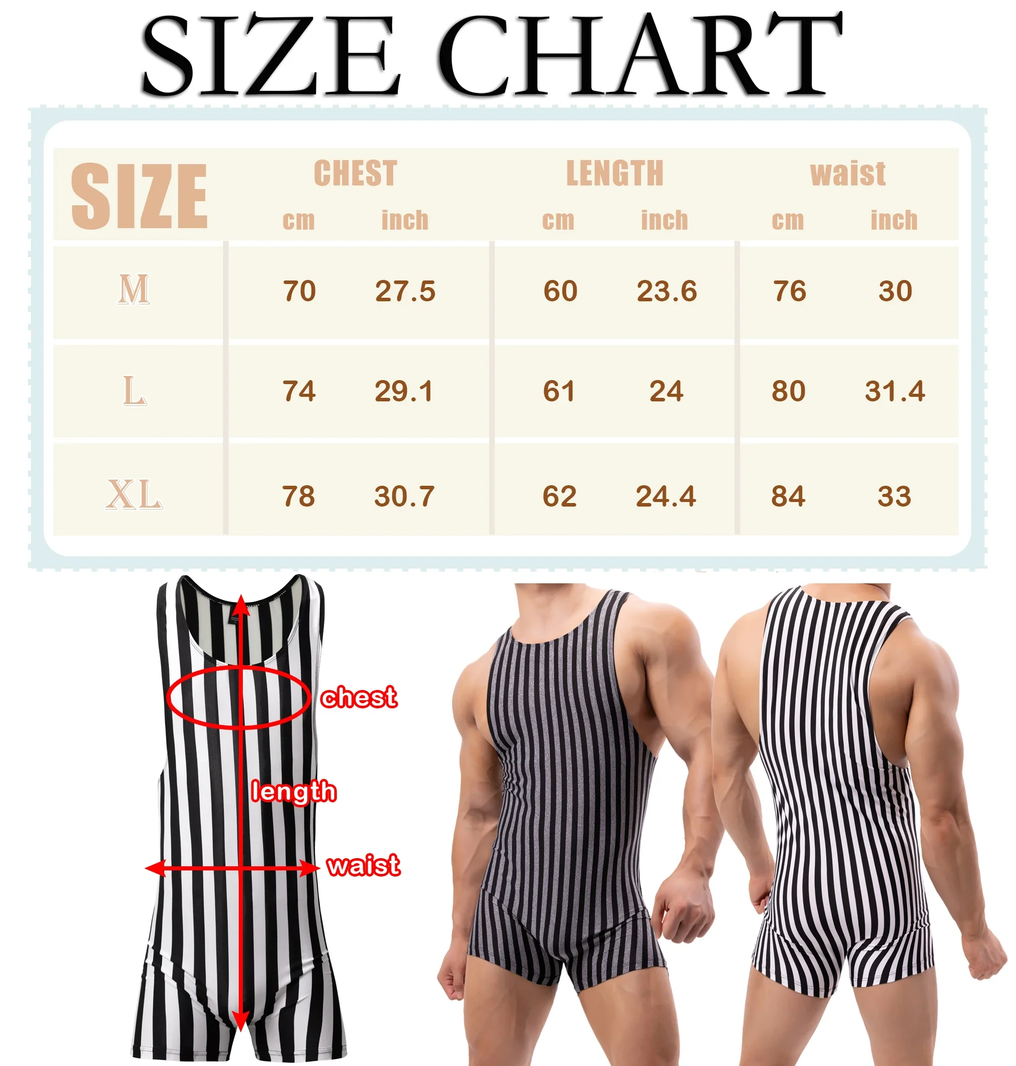 Sexy Men Striped Undershirts Leotard Bodysuits Sports Fitness Bodysuit Shorts Homme Stripe Underwear Wrestling Singlet Jumpsuits