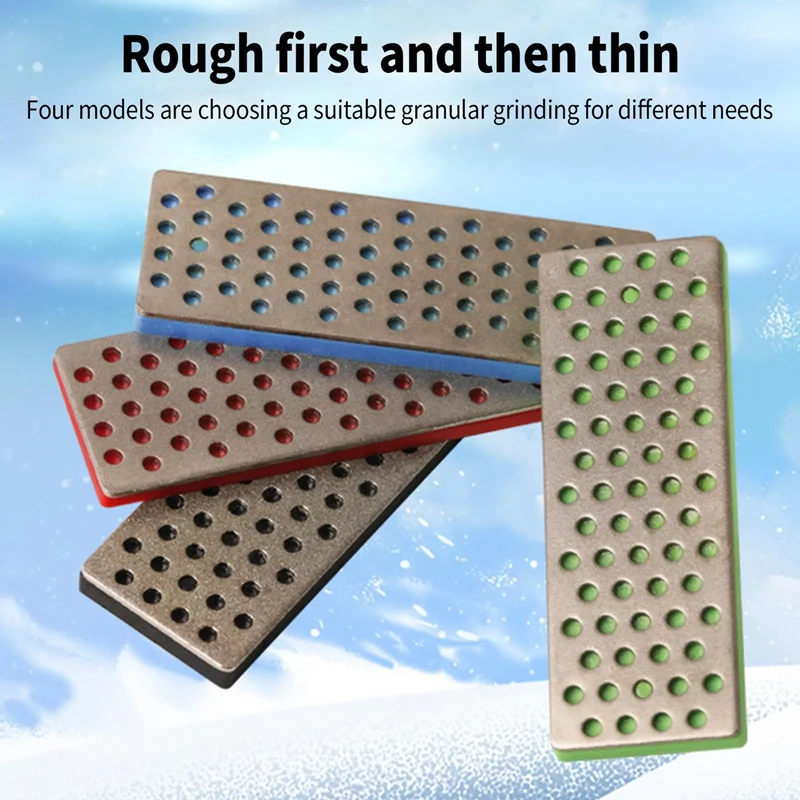 4 Style Diamond Sharpening Stone For Ski Edges Skiing Professional Knife Sharpener 240 360 500 1000 Grit Ski Accessories Outdoor 2