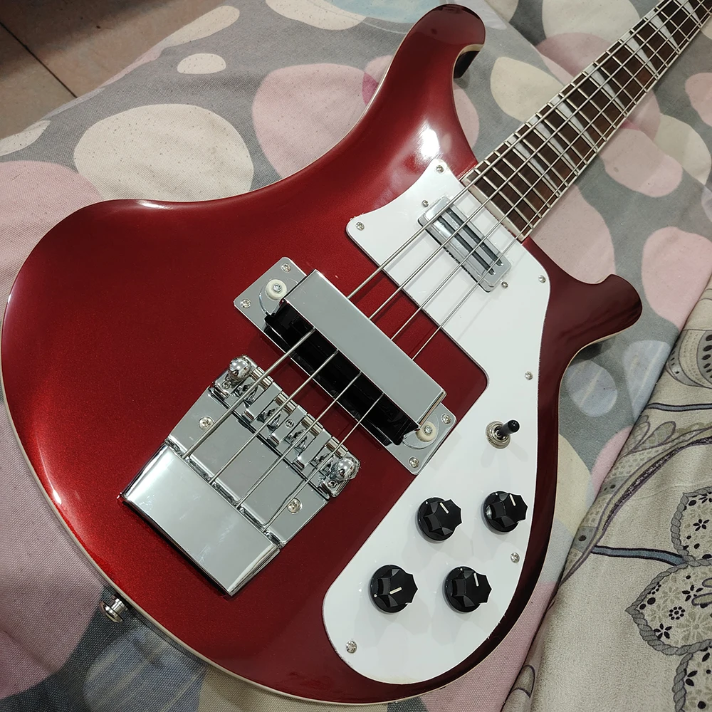 6 string Ri ckenboker Red silver powder BASS electric bass