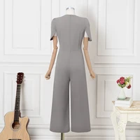 Women Playsuits ZANZEA 2025 Fashion Party Jumpsuits Short Sleeve V-Neck Casual Rompers Summer Solid Elegant Pockets Streetwear - Image 5