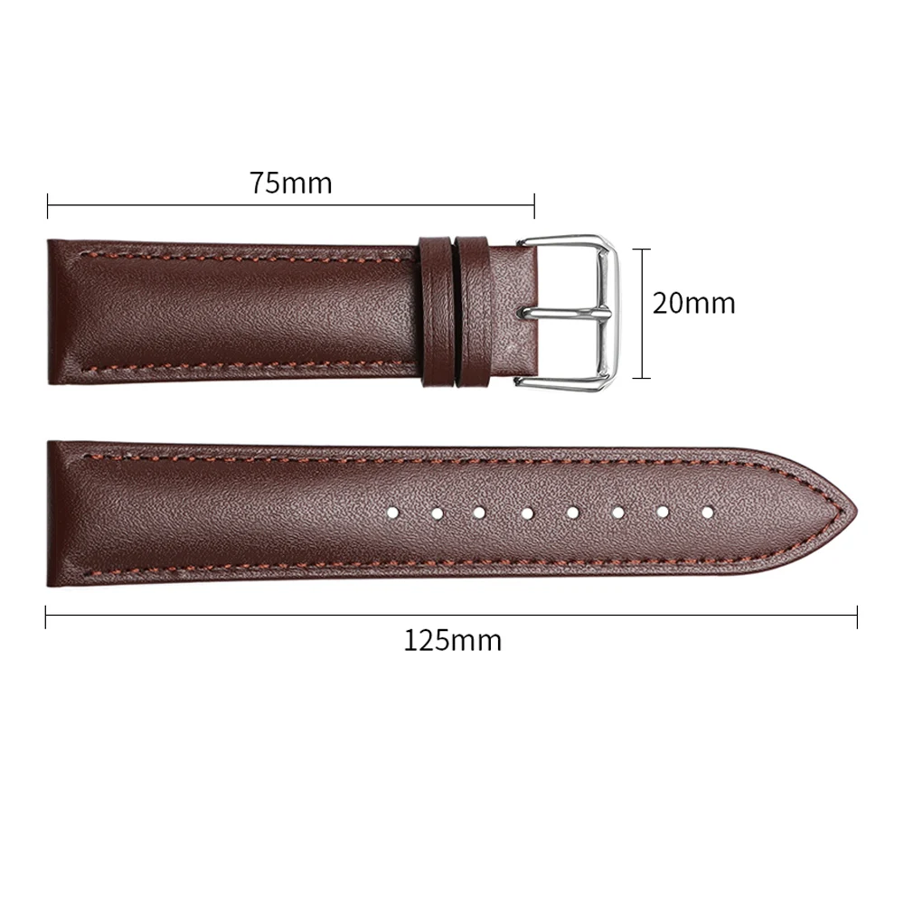 Premium Calfskin Leather Watch Strap - Universal Fit Bracelet