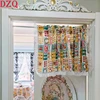 Lattice Fruit Patterns Korean Short Curtains Cloth for Living Room Japanese Pastoral Wave Lace Half Curtains for Kitchen #A591 1