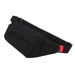 Versatile Unisex Canvas Crossbody & Waist Bag (Black)