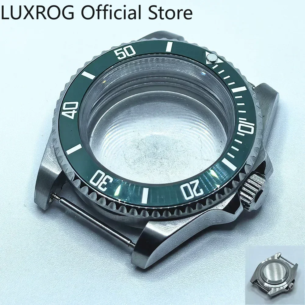 Stainless Steel 40MM Black Blue Ceramic Insert Watch Case