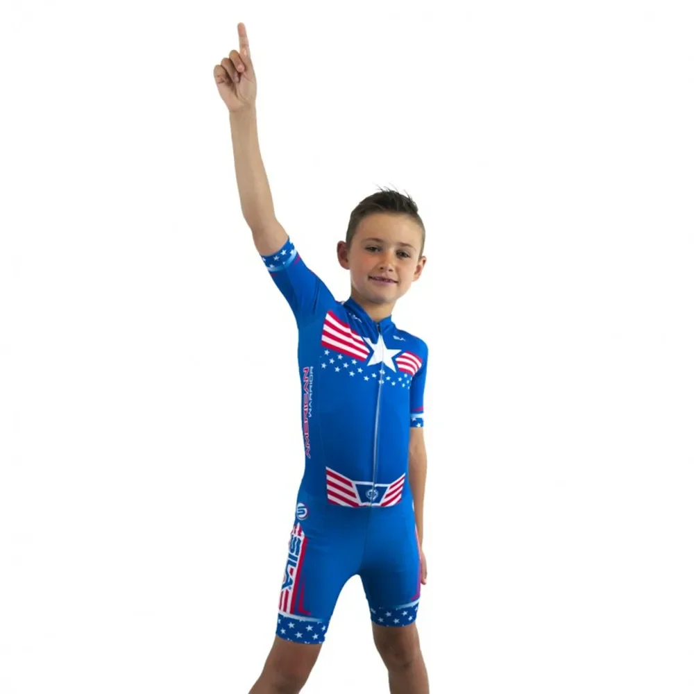 Powerslide New Child Short Sleeve Skating Suit Kids Practice Training Jumpsuit Inline Speed Skating Triathlon Suit Race Clothing 2
