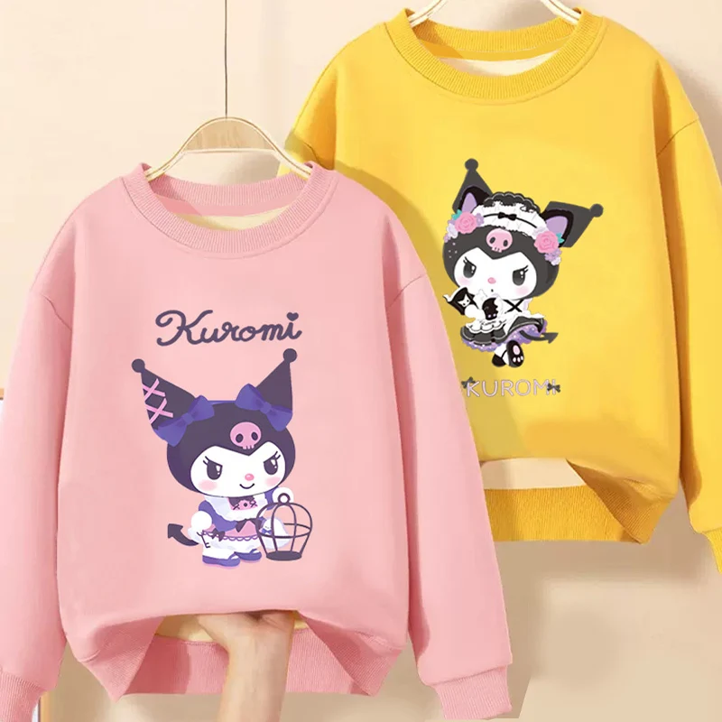 

Kawaii Sanrio/Детская Вельветовая утепленная куртка с героями мультфильмов; Топы с круглым вырезом в стиле аниме для студентов; Симпатичное повседневное теплое пальто для девочек; Сезон осень-зима