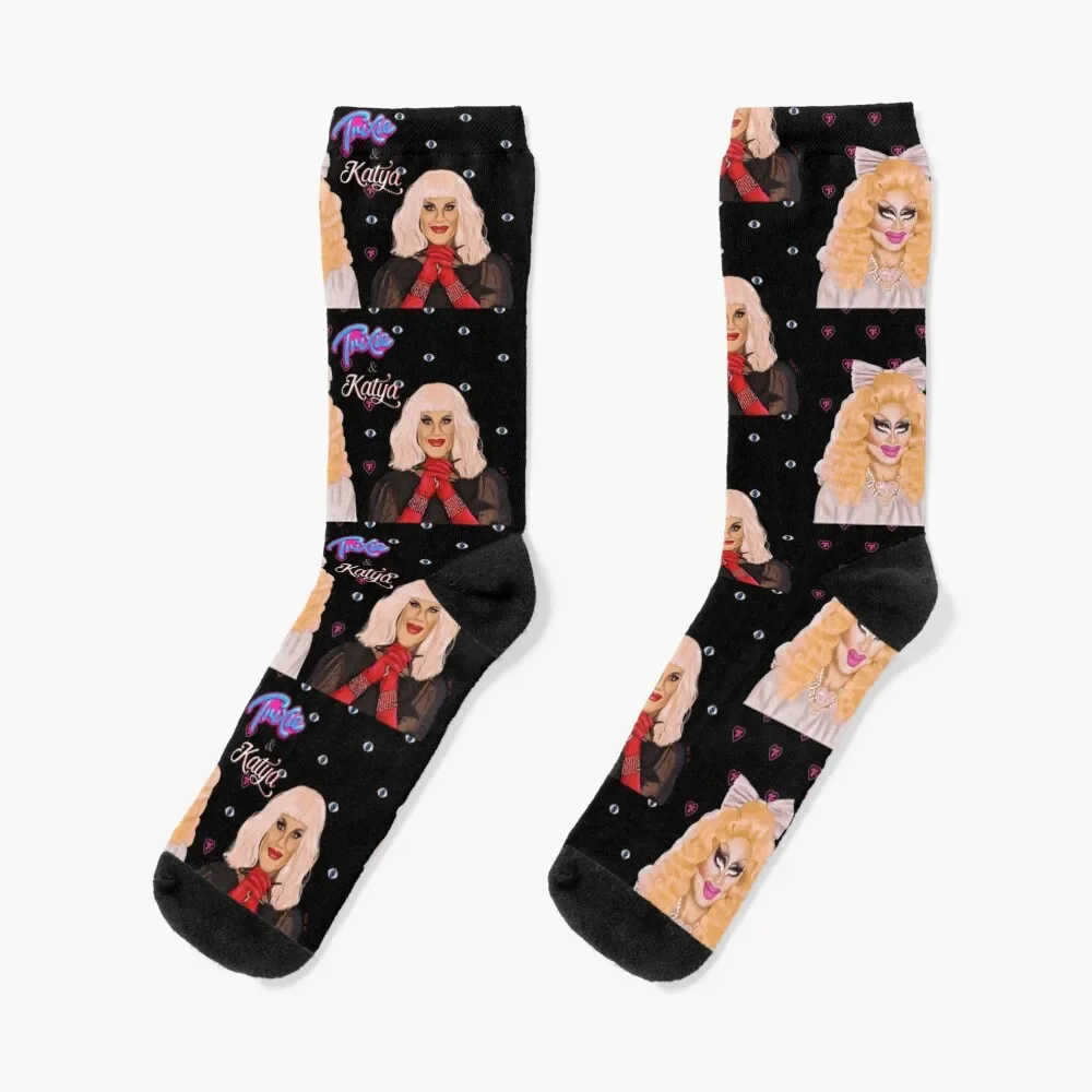 

Trixie and Katya Digital Painting Socks new in's cotton shoes Socks Male Women's