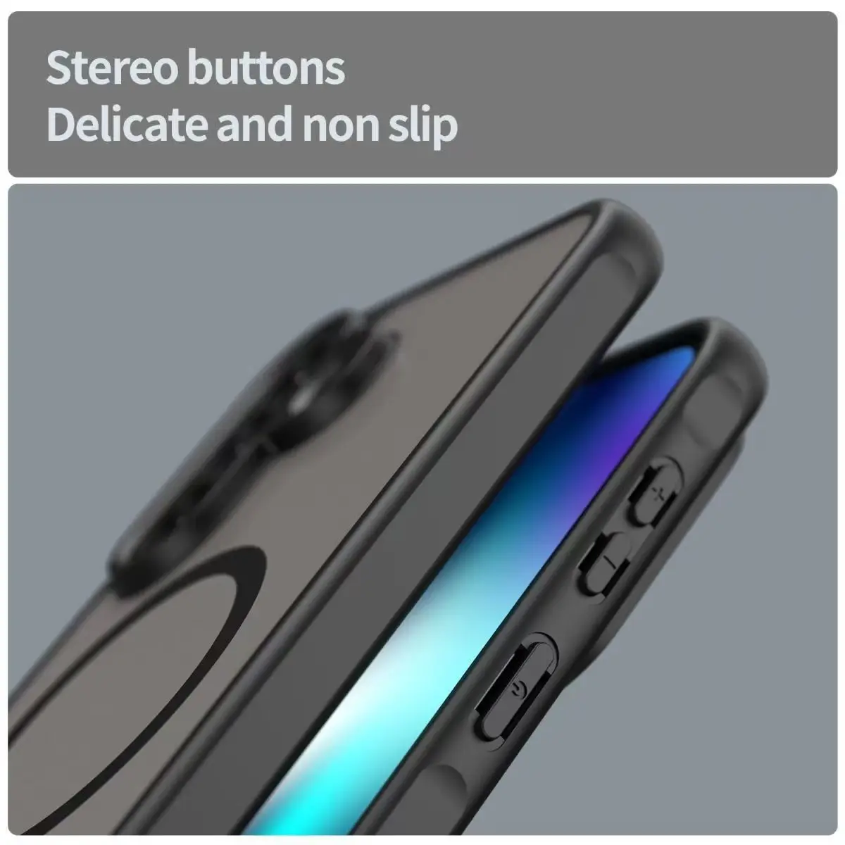 Aromr Luxury Magnetic Case with Shockproof Matte Hard PC Back Cover