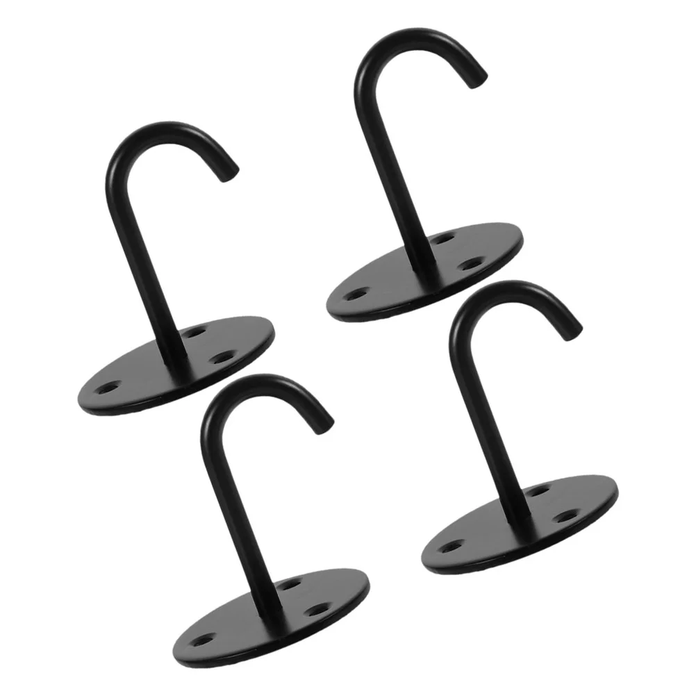 

4 Pcs Wall Hook Hammock Home Ceiling Hooks for Plant Hanging Drop Shot under Cabinet Stainless Steel Plasterboard