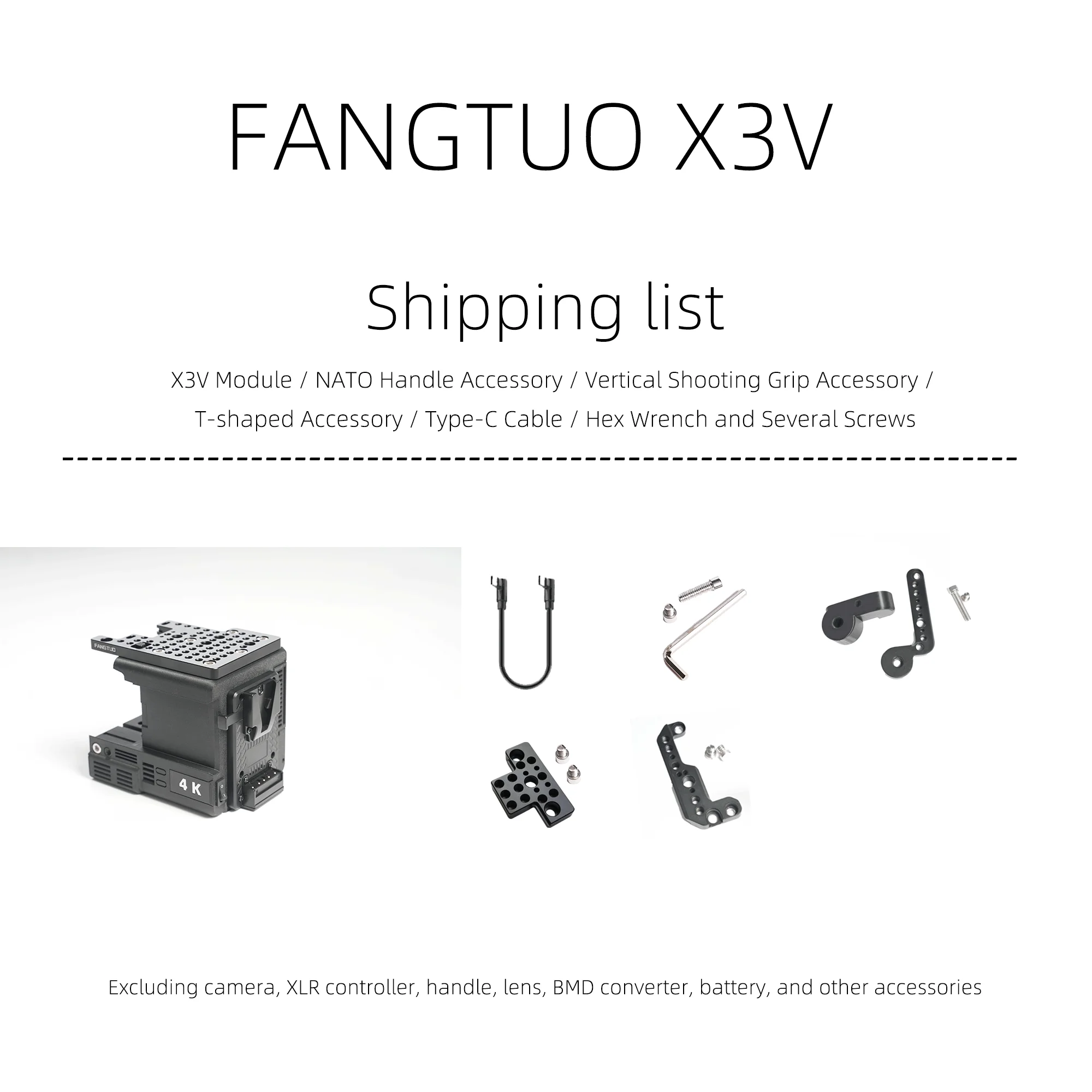 X3V fx3 30 Camera Cage Combo Set – Suitable for Vertical Shooting, Handheld Use,