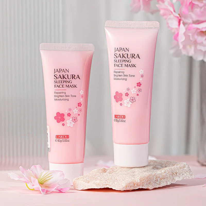 

Japan Sakura Sleeping Face Mask Moisturizing Brighten Night Facial Mask Skin Care Nourishing Brighten Skin Tone