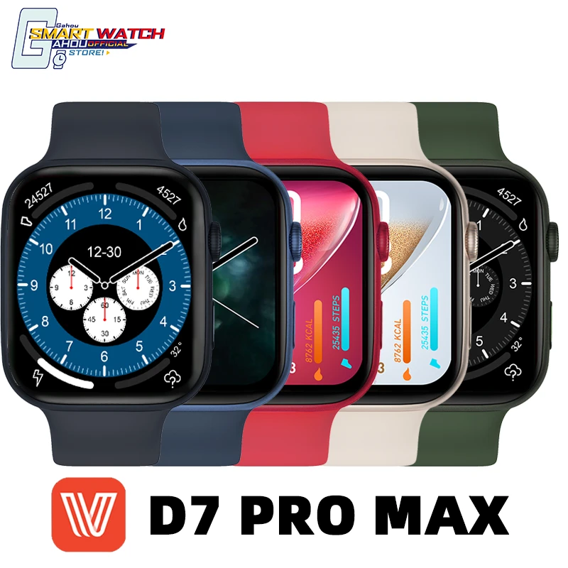 2022 Men Smartwatch D7 Pro Max Wireless Charge Bluetooth Call Blood Glucose Series 7 IWO Smart Watch Men Women PK Watch Series 6
