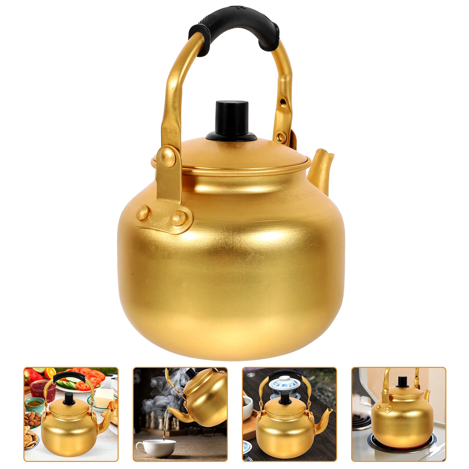 

Luxshiny Tea Serving Water Kettle Household Korean Raw Rice Storage Aluminium Water Kettle Pot