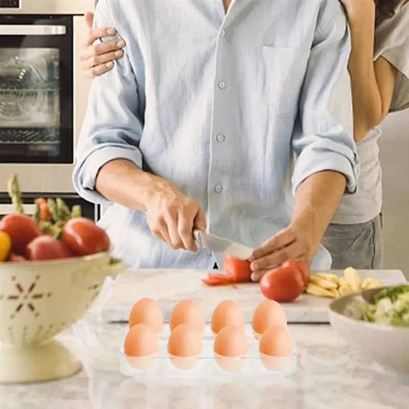 Egg Refrigerator Tray Holder For Container Storage Organizer Rack Lid Fridge With Kitchen Plate Holes 6Deviled Table Tary 3